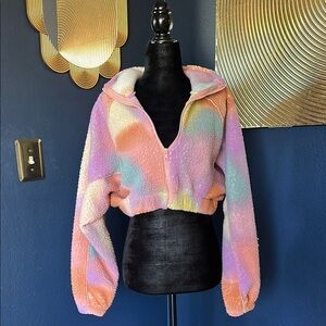 Urban Outfitters Sherpa Cropped Hoodie
